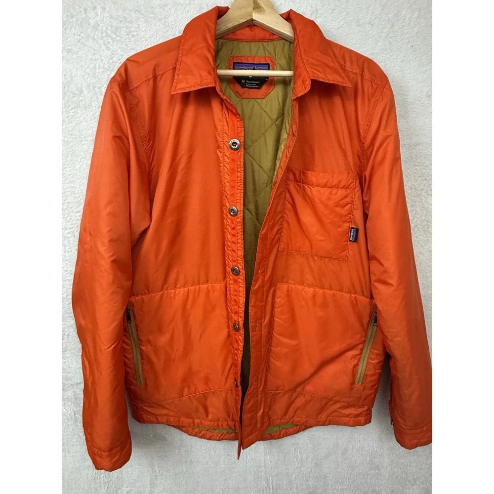 Vintage Patagonia Orange Insulated Chore Hunting Jacket Men's M Work Shacket